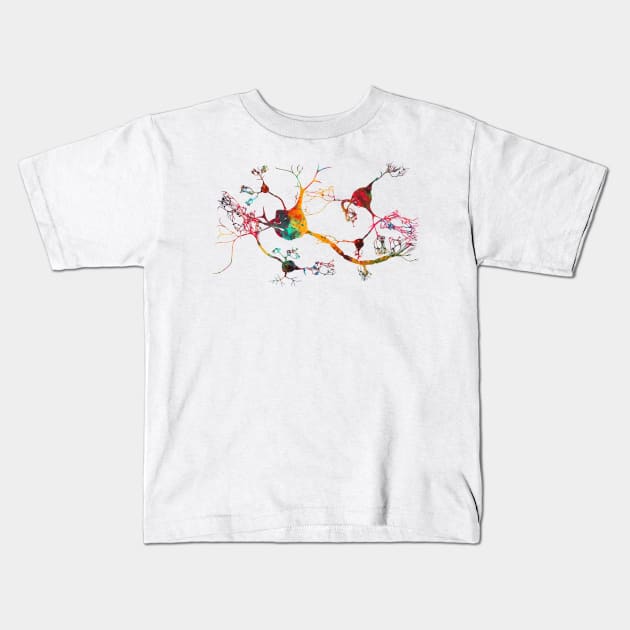 Neurons and nervous system Kids T-Shirt by erzebeth